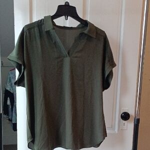 Elegant Olive Women's Blouse
